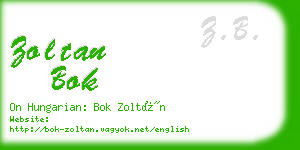 zoltan bok business card